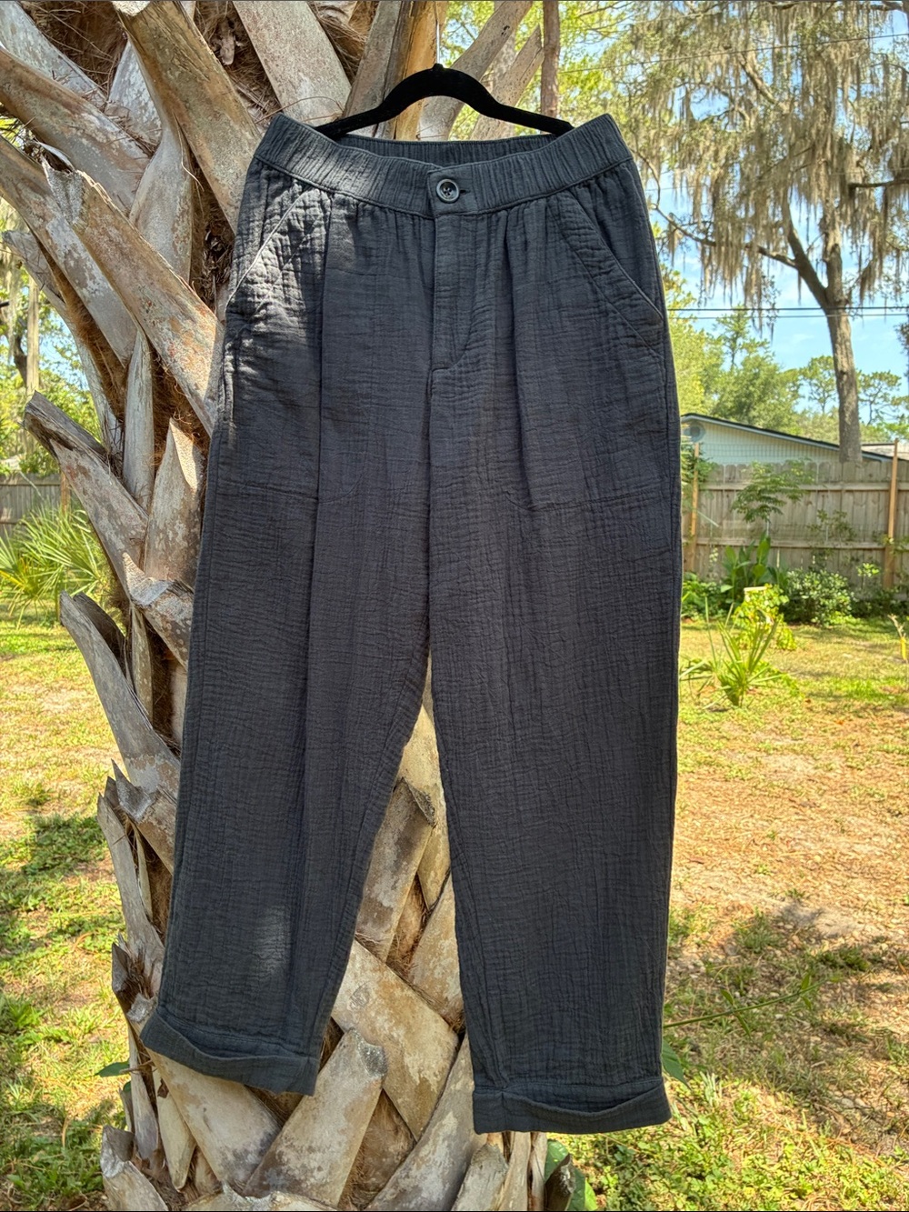 Pact double gauze pants.